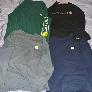 (4) used Carhartt Longsleeve shirts size:Medium